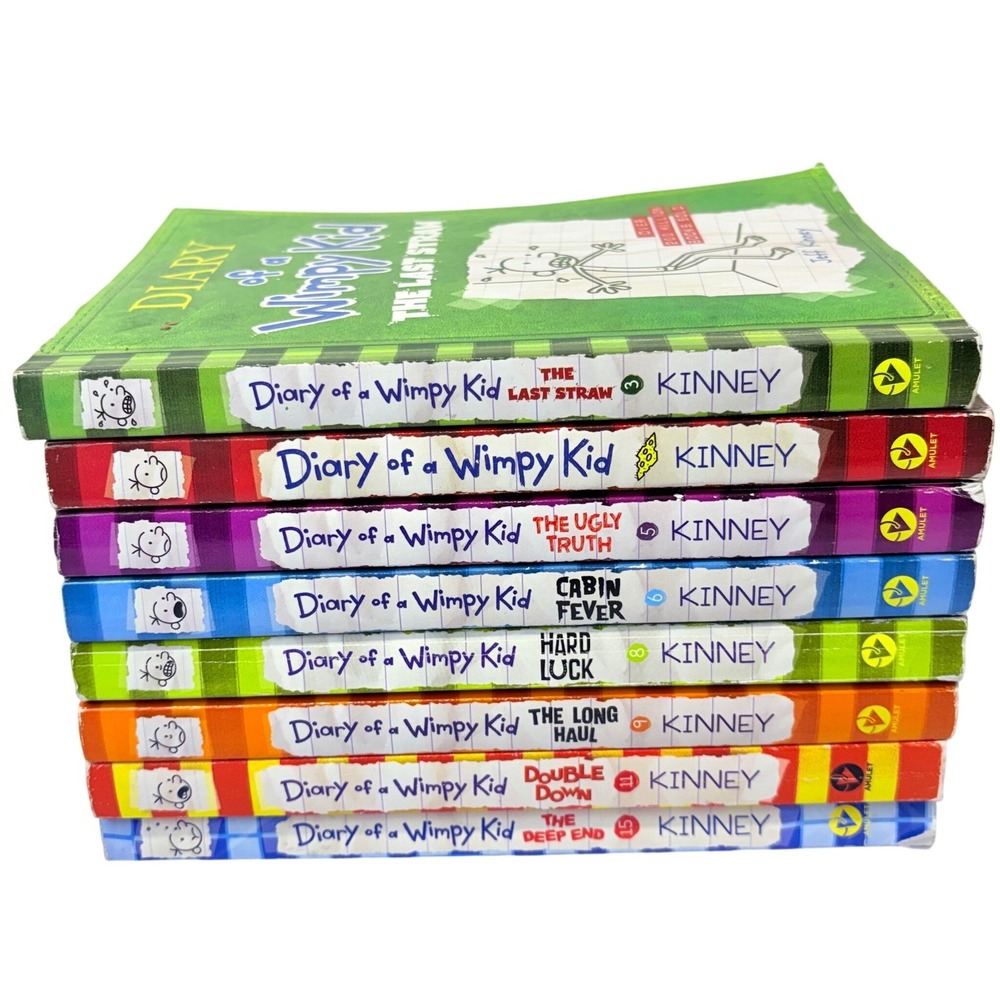 Diary of a Wimpy Kid Lot of 8 Books Jeff Kinney Sardcover Children's Series